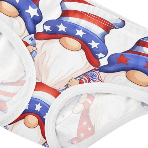 Girls Underwear Toddler 2t Cotton Little Girl Panties Funny Kids Briefs Undies Cute Gnomes American White4