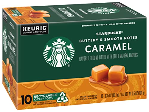 Image of Starbucks Flavored Coffee K-Cup Pods, Caramel Flavored Coffee, Made without Artificial Flavors, Keurig Genuine K-Cup Pods, 10 CT K-Cups /Box (Pack of 1 Box)