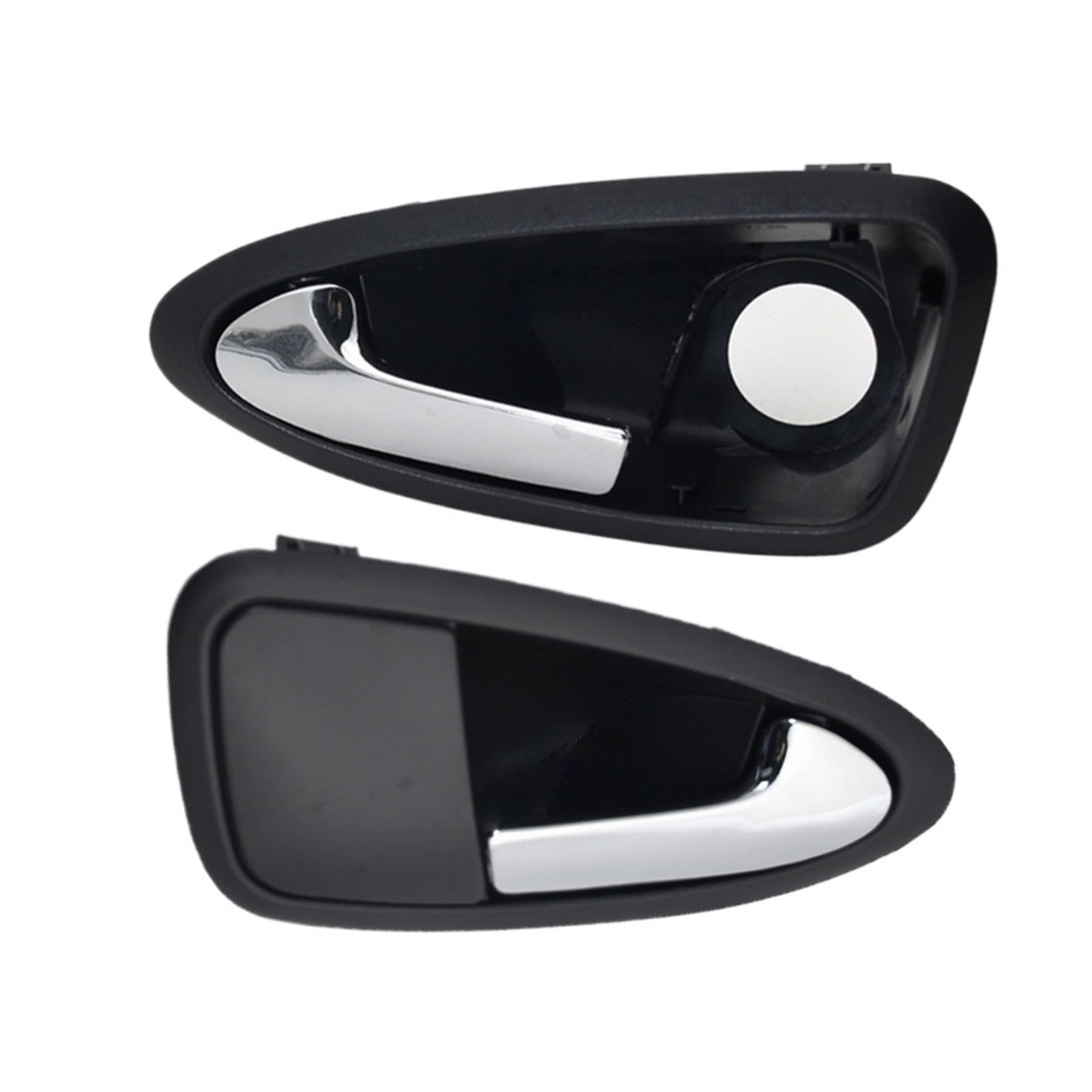 Rynvrncoe Bright Silver Front Car Door Handle For Seat For Ibiza 6J 2010-2022 6J1 837 113A 6J1 837 114A Auto Parts Car Interior Door Handle Left Or Right(Bright Silver Front)