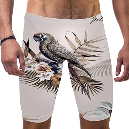 Bañador de entrenamiento para hombre que evita la humedad con estampado tropical S