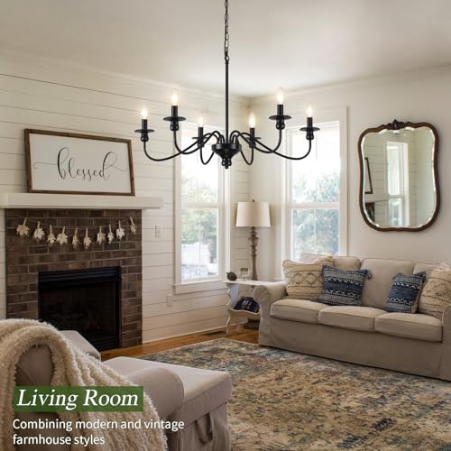 Zemsum ZX-D0141-6-B Farmhouse Chandelier thumb #2