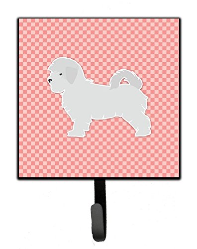 Maltese Checkerboard Pink Leash or Key Holder