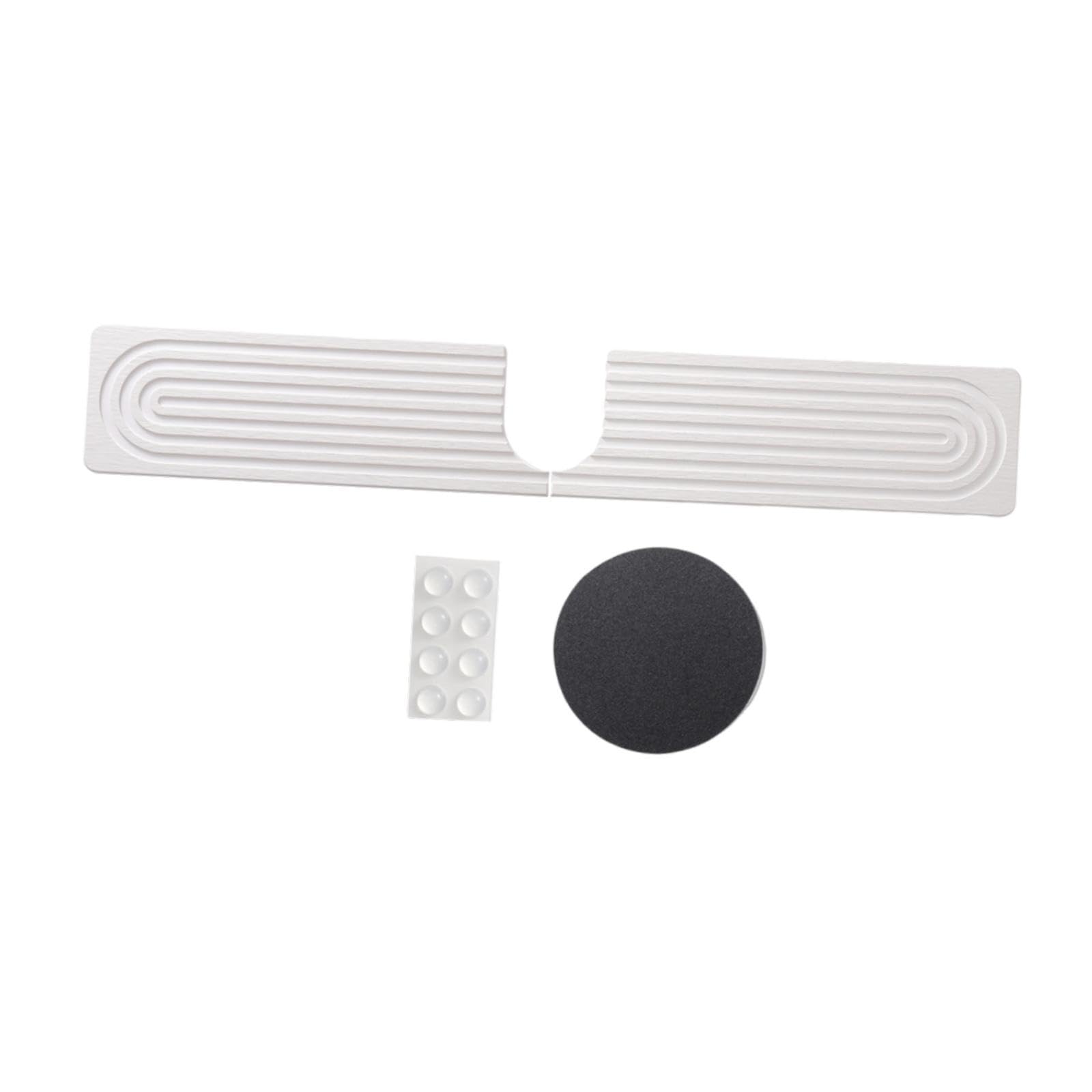 UJEAVETTESplash Guard Sink Tray Home Nonslip Draining Mat Faucet Mat for Kitchen Sink White 40x10cm-picture-32