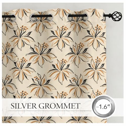 Image of STITCHNEST 'Whispering Gardens Series' Premium Heavy Polyester 100% Blackout Curtains 7 Feet Long Set of 2 | Door Curtain 7 Feet x 4 Feet | Perfect for Home Decor