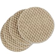 DURA-GRIP Heavy Duty 3" Round, 3/8" Thick Non-Slip Rubber (No Glue or Nails) Furniture Floor Pads, Protectors-Set of 4