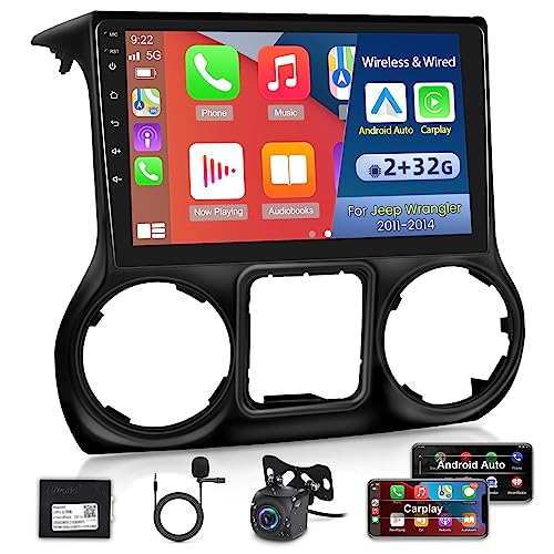 for Jeep Wrangler 2011-2014 with Wireless Apple Carplay and...