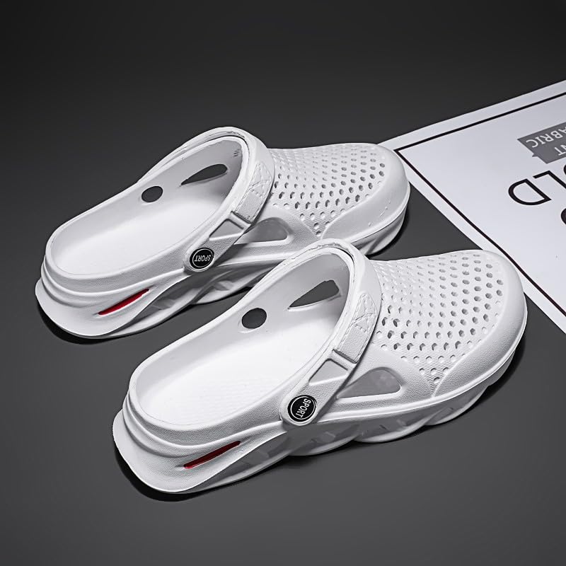 Image of SECHRITE Clogs for Men Slip on Rubber Clogs Summer Water Shoes Gardening Shoes