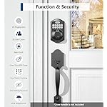 TEEHO TE002 Fingerprint Door Lock - Keyless Entry Door Lock - Electronic Keypad Deadbolt - Smart Locks for Front Door - Auto Lock - Easy Installation - Matte Black - Image 5
