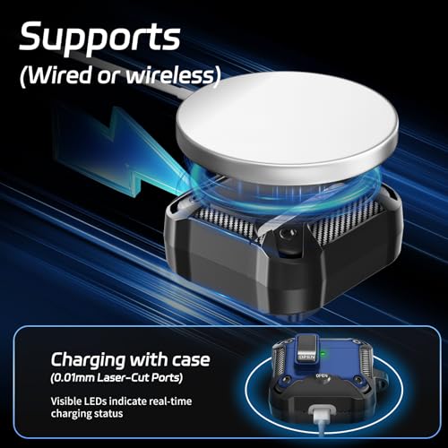 Image of Secure Lock Case for AirPods 4 with Cleaning Kit & Keychain, Shockproof Protective Cover Compatible with Apple AirPods 4th Gen 2024 for Men Women, Anti-Scratch
