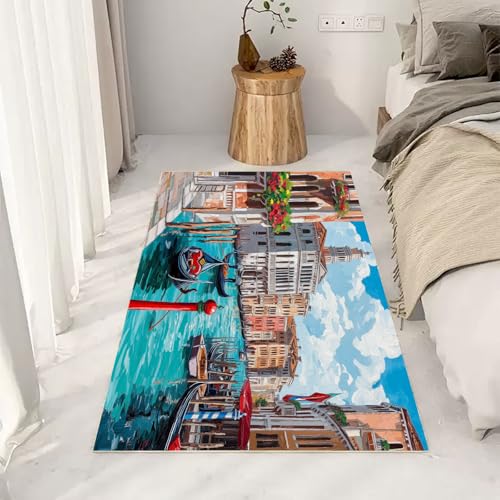 Tapis de salon 140 x 200 cm lavable en machine et antidérapant - 5