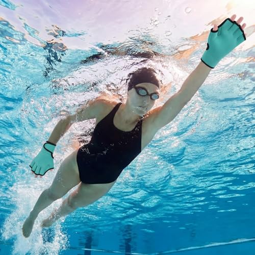 Juego de aeróbicos acuáticos WinnerWhy con mancuernas de piscina y guantes 5