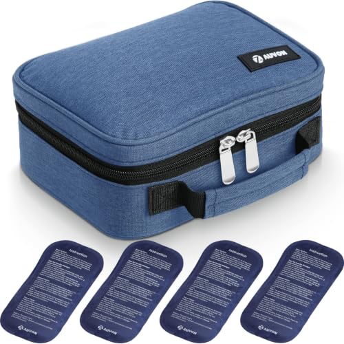 Image of AUVON Large Insulin Cooler Travel Case, 4x160g for Longer Cooling Effect