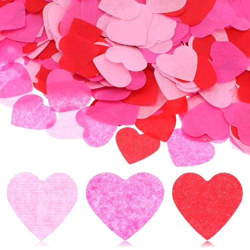 MBAIYO Herzen Konfetti,10000 Stück konfetti hochzeit Partydeko Seidenpapier Papier für Geburtstag Hochzeit Jahrestage Geschenk Boxen Luftballons