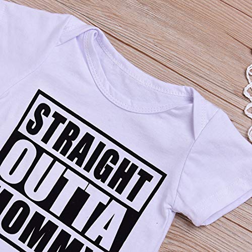 Cute 3pcs Newborn Baby Boys Letter Print Romper+Camouflage Pants+Hat Outfits Set3