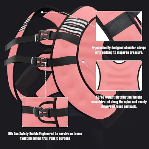 Image of NATURELUX Weighted Vest Men or Women - 5 /10 /15 /20 /25 /30lbs Weights with Reflective Stripe, Weighted Vest for Workout Equipment for Strength Training Running - Walking Weight Loss