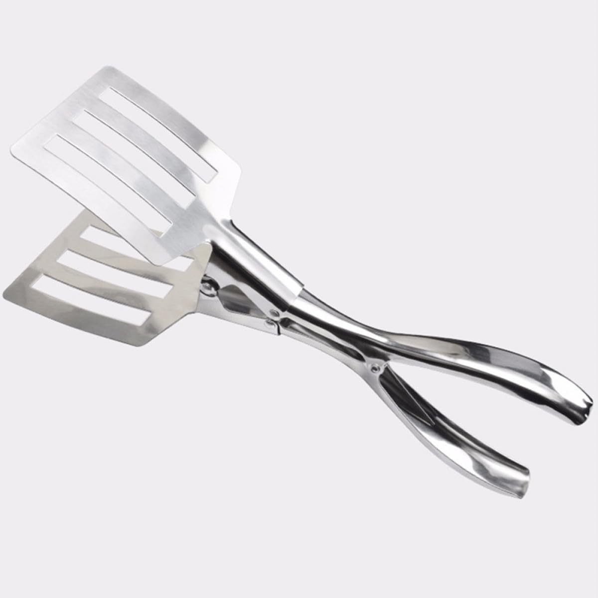 Pinzas Diseño Ranurado Cabeza Cuadrada de Acero Inoxidable para Servir para Drenar Grasa Resistentes al Calor para Barbacoa y Cocina en Hotel o Fiesta