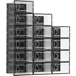 Shoe Storage Box, 15 Pack Clear...