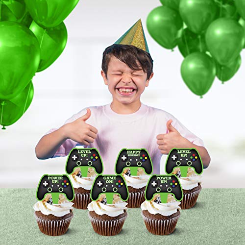 Video Game Controller Cake Topper 48 Count - Gamer Cake Topper Decoration | Video Game Cupcake Topper Supply | Game Controller Cupcake Toppers Design | Game Controller Cake Topper Theme #TOP3