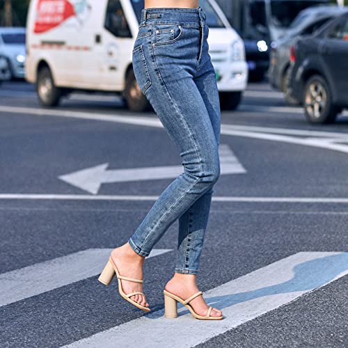 Arromic Women's Heeled Sandals Square Toe Two Strap Block Heels for Women Comfortable Strappy Heels Slip on Heeled Sandals for Women Dressy by Arromic - Used condition - Image 2