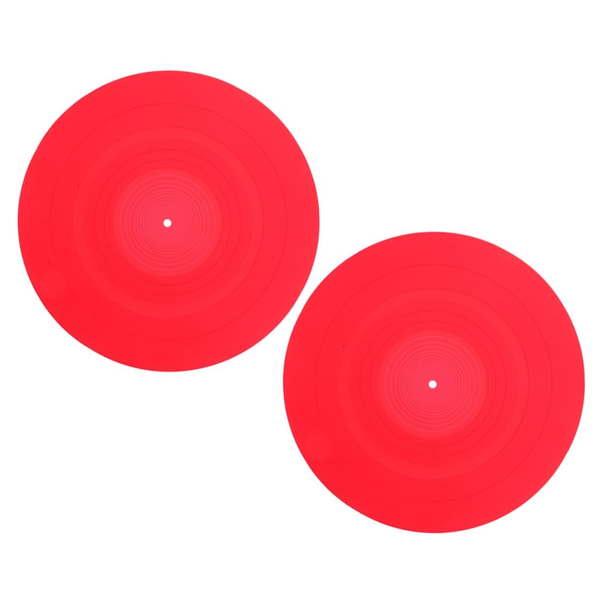 Hemobllo 2 Pezzi Tappetini per Giradischi in Silicone Antistatico Sostitutivi, Protezione Disco Vinile, Dimensioni per Giradischi Professionali e Domestici