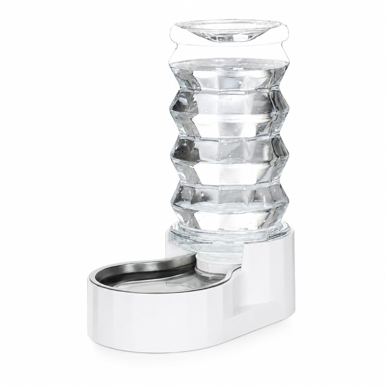 RIZZARI Regadera automática para Mascotas, 100% Libre de BPA, dispensador de Agua de Acero Inoxidable por Gravedad, comedero de Agua de Gran Capacidad para Gatos y Perros pequeños y medianos (8 L) | No necesita electricidad, limpieza de boca ancha, triple