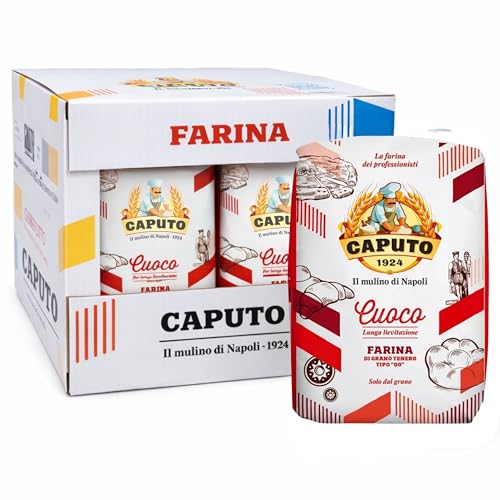 Caputo Cuoco Harina Tipo 00 Caja Completa 10 x 1 kg (10 kg Total) – Harina Italiana para Pizza y Pan - Distribuido por Laborawi