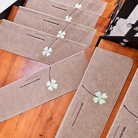 MEIDUN Set of 10 Stair Mats, Bright Non-Slip Stair Protectors Self Adhesive Non-Slip Rubber Support Carpet for Interior Stairs Wood Khaki 55 x 22 cm Cover