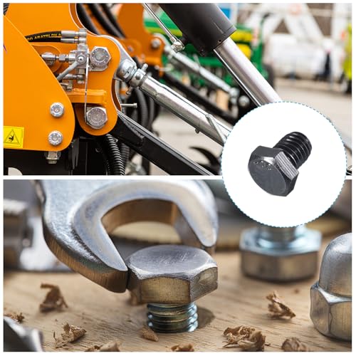 Image of METALLIXITY Hex Head Bolts (3 /8-16 x 1 /2 inch) 20Pcs, 304 Stainless Steel 18-8, Fully Threaded, External Hex Drive, Hex Head Screw Bolt, Black Oxide