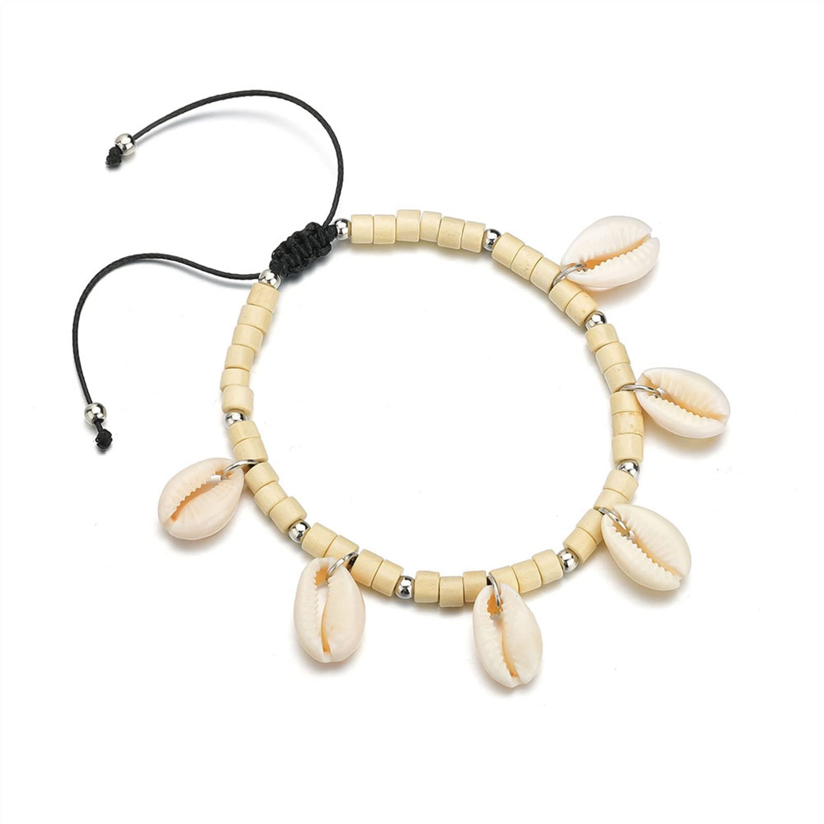 Pulseras De Tobillo con Estilo Bohemio De Conchas Marinas para Mujer - Tobilleras Tejidas con Flecos para Playa De Verano para Mujer Tobilleras para Mujer,