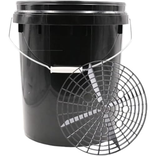 洗車バケット バケット洗車用 砂トラップバケツ 20L 大容量 グリッドガード 砂石分離網付き 洗車用品 フィルター砂と砂利ブロック クリーニング ツール車美容ショップ/ホーム Kisigim (A)