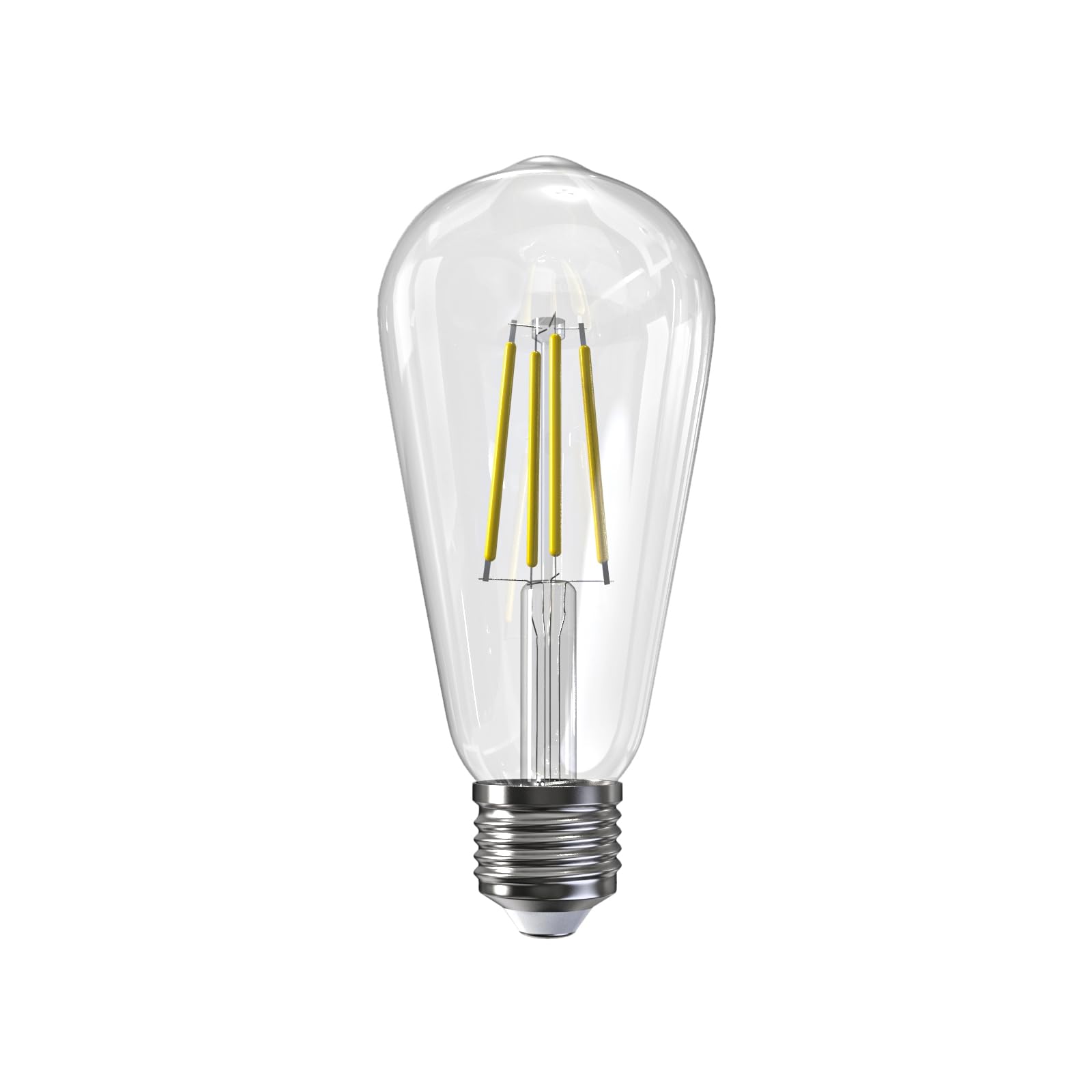 Jensense Edison Bulbs E26 LED Bulb 60 Watt Equivalent, Vintage LED Light Bulbs CRI90+ ST19, Dimmable Clear Light Bulbs (5000K Daylight, 7watt-1 Pack)