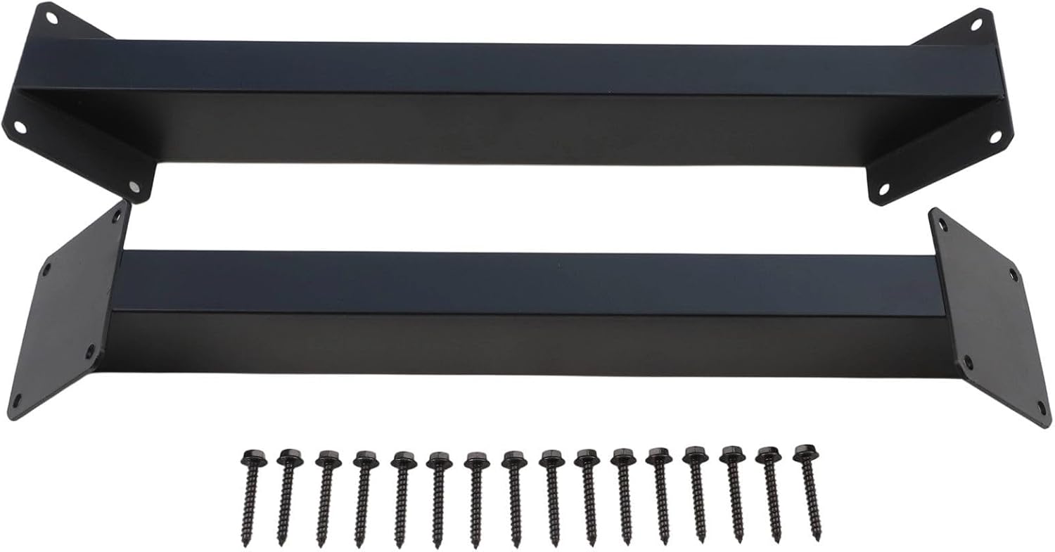 Soportes de ángulo de 45 grados, pack de 2, para vigas y tirantes, conectores de acero resistente para pérgolas, gazebos, decks, patios y casas de árbol, color negro miniatura 1
