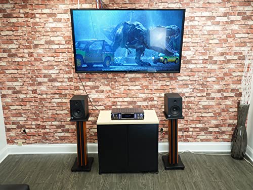 Rockville SS28C Premium Classic Wood Grain 28 Inch Speaker Stands Up To 100Lbs thumb #4
