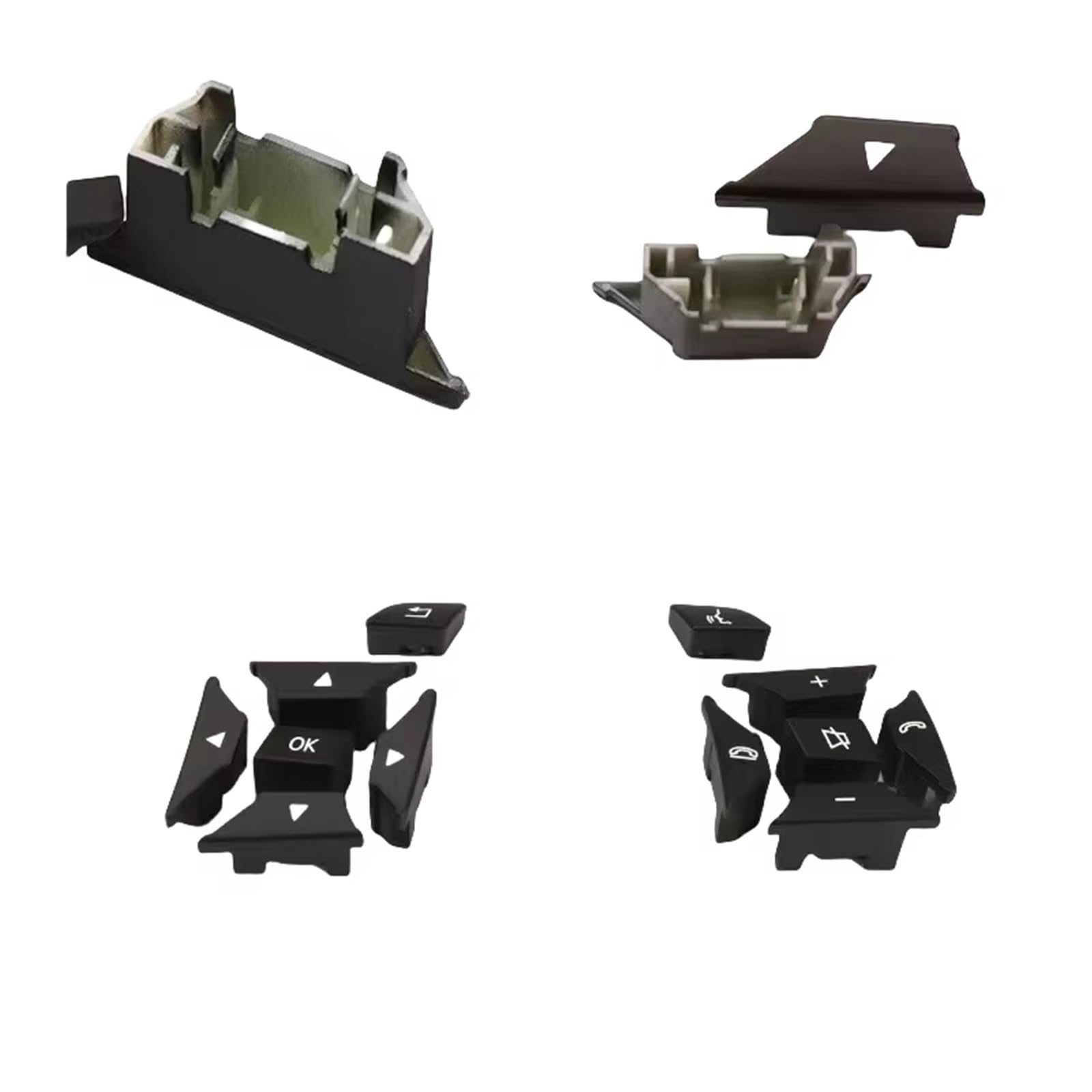 Interruttore di Regolazione del Volante Compatibile con Mercedes Classe A W176 2013 2014 2015 2016 2017 2018, Pulsante di Controllo del Volante Auto 2185400162 2185400262 (Marrone Destro)