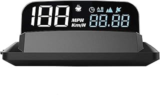 KAOLALI Universal Head Up Display, Car HUD Display KMH/MPH Mirror G3 GPS Digital Speedometer, 5'' LCD Screen, USB Plug & Play, for All Cars