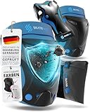 SKATEWIZ Knieschoner Kinder - Schoner Inliner Kinder - Knieschützer - Schützer Inliner Schoner Set - Protektoren Knie und Ellenbogenschützer - Schlittschuhe, Blue Größe S