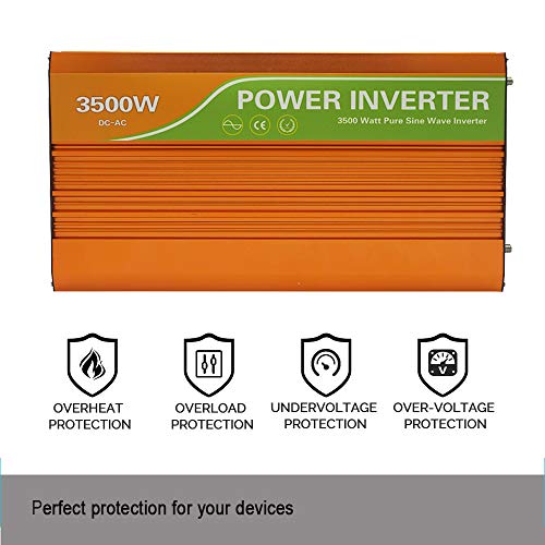 ECO-WORTHY 3500W 48V Pure Sine Wave Inverter Off Grid Solar Piwer Inverter Battery Converter for RV Camping House Inverter Solar Power System Kit