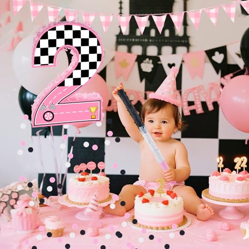 Piñata voiture de course rose 3 premium, décor anniversaire