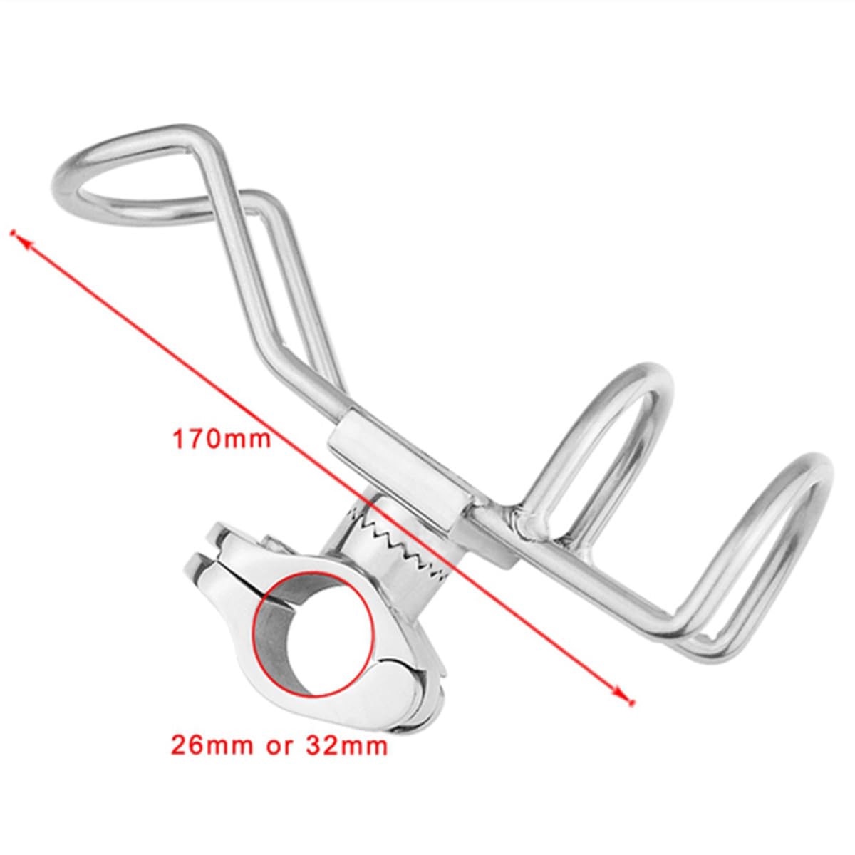 Healvian 2 Stück Angelrutenhalter aus Edelstahl in Silber Praktischer und Rutenhalter für Boot für Angler und Fischerei Zubehör