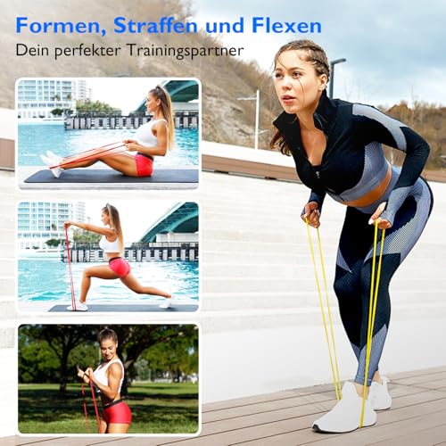 FitBeast Widerstandsbänder Set, 5 Level Pull-up-Bänder für Krafttraining, Powerlifting, Muskelaufbau, Heimtraining, Mobilität… – Ansicht 4