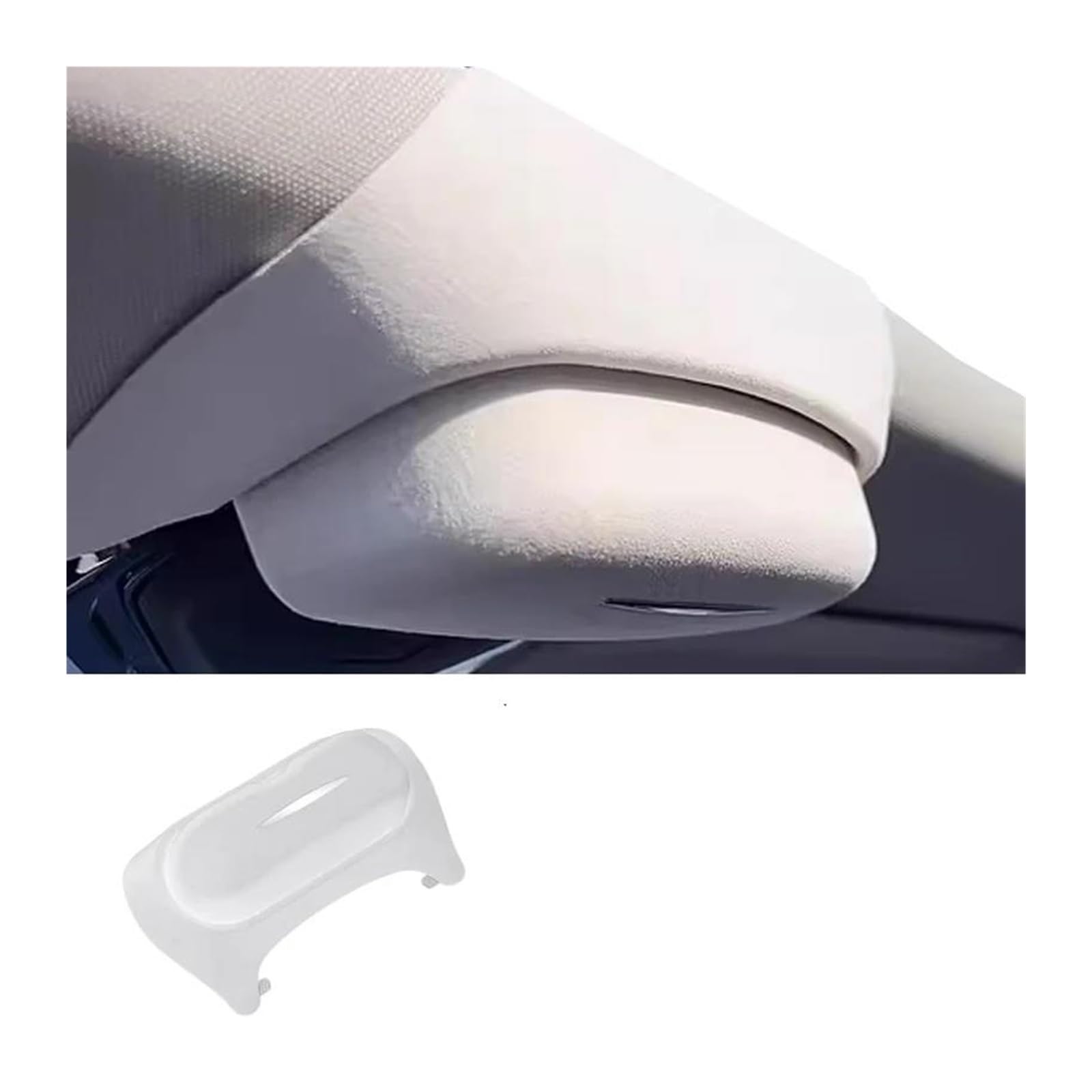 Soporte Gafas Coche para XC60 2018-2026 para S90 para V90 2016-2026 Estuche Gafas Coche Clip De Techo Almacenamiento Interior Gafas Sol Antirayones Soporte Gafas(White)