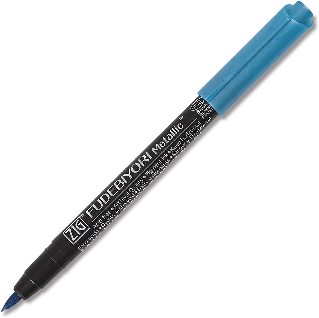 ZigFudebiyori Metallic Brush Pen - Blue
