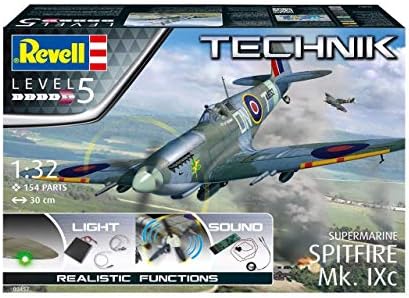 Revell RV00457 Supermarine Spitfire Mk.IXc-Technik Model Kit with Electronics, Unpainted