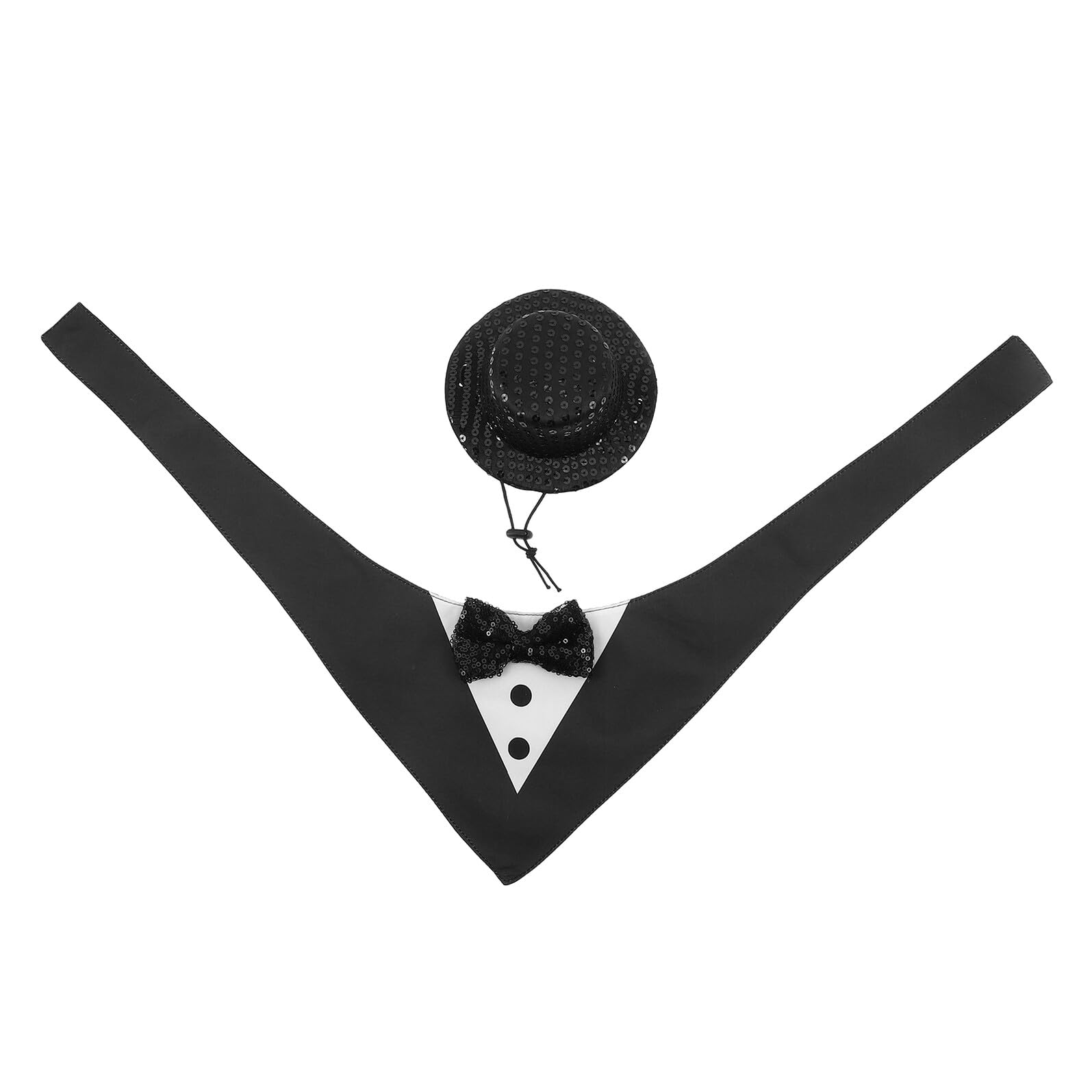 Smoking de cérémonie pour chien habit ajustable de fête taille M noir