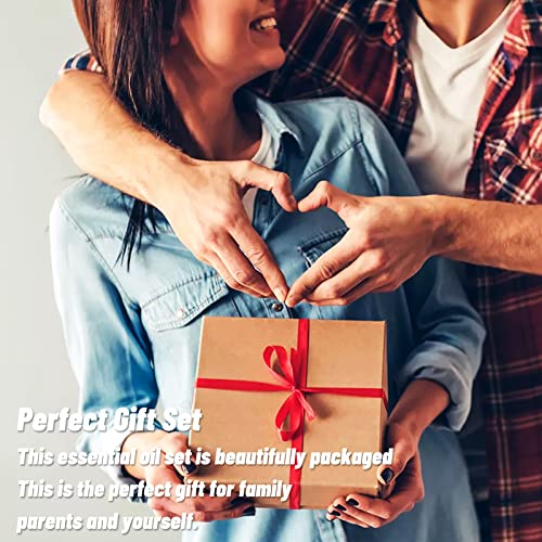 Crakal Essential Oils Set Top 20 Organic Gift Set Oils For Diffusers,Humidifiers,Massages,Aromatherapy,Candle Making-Lavender,Eucalyptus,Peppermint,Tea Tree,Lemongrass(10Ml) #TOP6