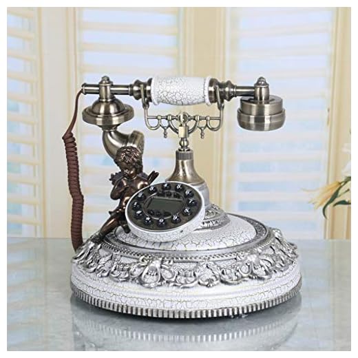 YYAI-HHJU Antik telefon, vintage retro fast hus hem telefon handväska, sladdmaskin mode 60-tal klassisk urtavla