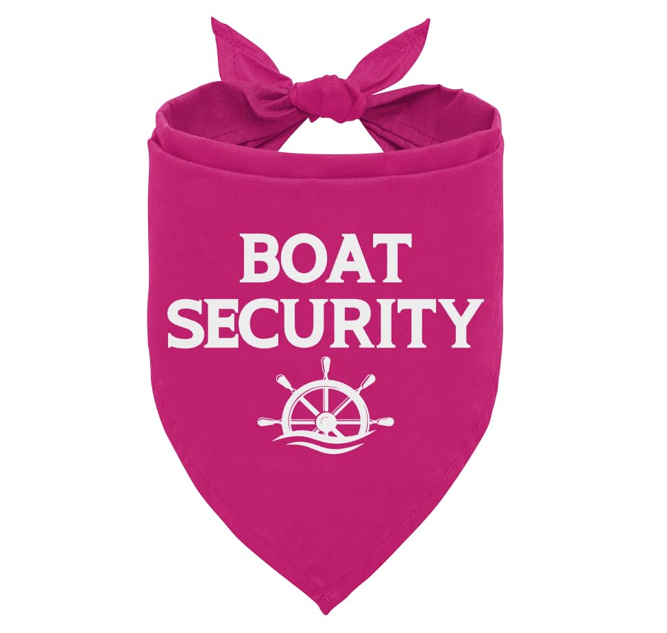 Boat Security Dog Bandana, Pink Dog Bandana, Dog Boat Accessories, Funny Dog Bandana, Dog Bandana for Small Medium Large Dogs, Dog Boating Accessories