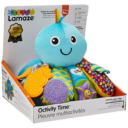 Lamaze Babyspielzeug Octivity-Spielkrake mehrfarbig, hochwertiges Kleinkindspielzeug, vereint Kuscheltier und Greifling, Krake Plüschtier, fördert die Motorik des Kindes, ab 6 Monate