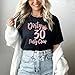 WhiteLabel Creations 30th Birthday Shirt, Thirty Dirty Birthday Girl Shirt, Matching Dirty 30 Party Crew Shirts Unisex (Black T-shirt, Small)