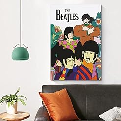 Poster décoratif sur toile The Beatles Dessin animé des Beatles – 40 x 60 cm - Les Beatles, Paul McCartney, John Lennon, RIngo Starr, George Harrison Poster décoratif sur toile The Beatles Dessin animé des Beatles - 40 x 60 cm – Image 4
